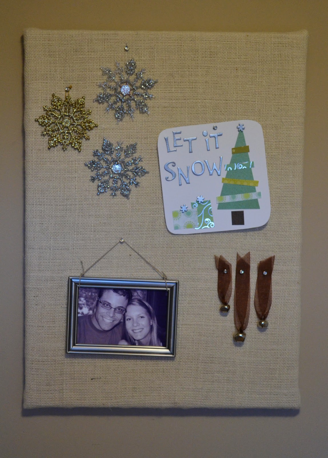 Dwelling Cents Burlap Bulletin Board