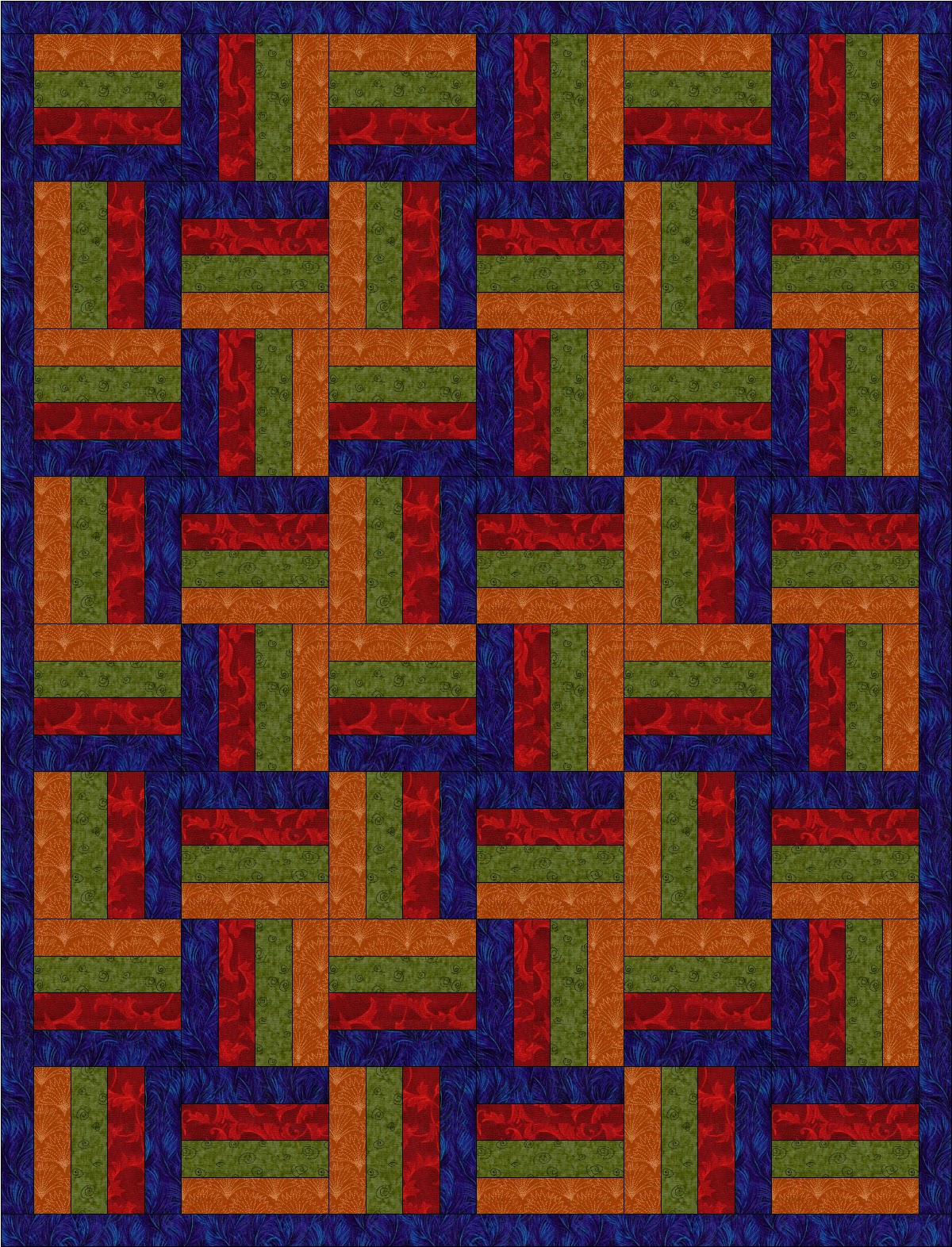 Chock-A-Block Quilt Blocks: Rail Fence