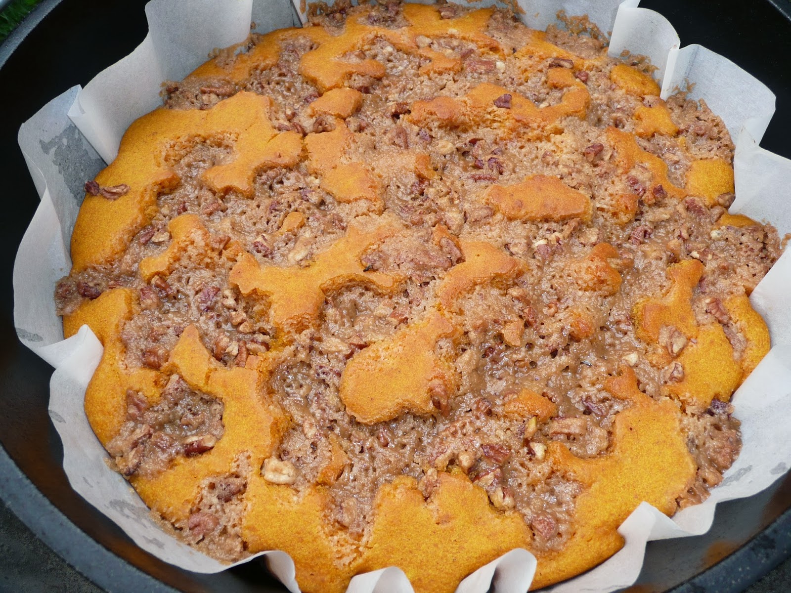 Everyday Dutch Oven Pumpkin Crumble Cake
