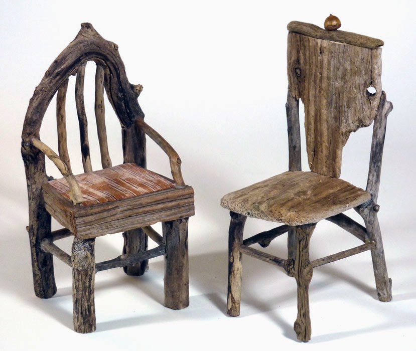 Miniature Rustic Twig Furniture by C. Clark May 2015