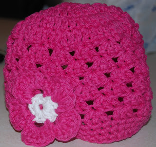 Crochet baby shell hat
