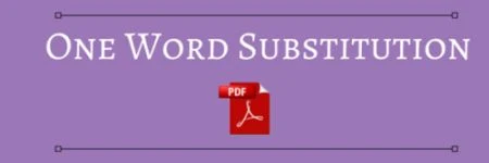  One word substitution pdf