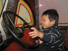 Alexandre driving the bus in Ottawa