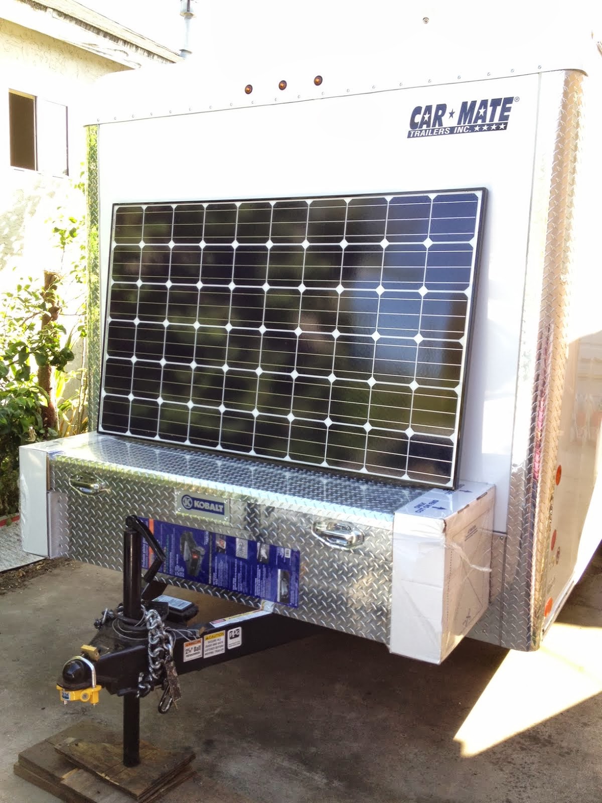 2013 CarMate 100 Solar Heated and Cooled Over The Top Cargo Trailer