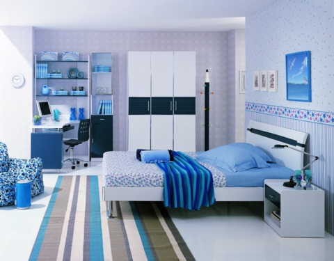 Paredes azul marino para tu dormitorio ~ Cocinas modernas