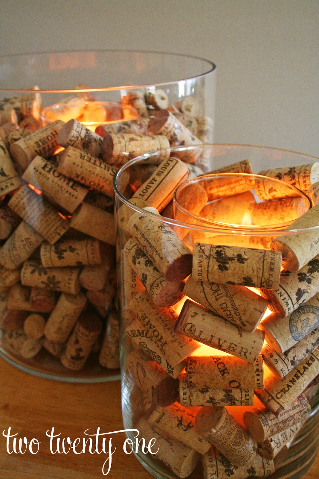 Guest Project Hurricane Vase Filler With Wine Corks Rosyscription