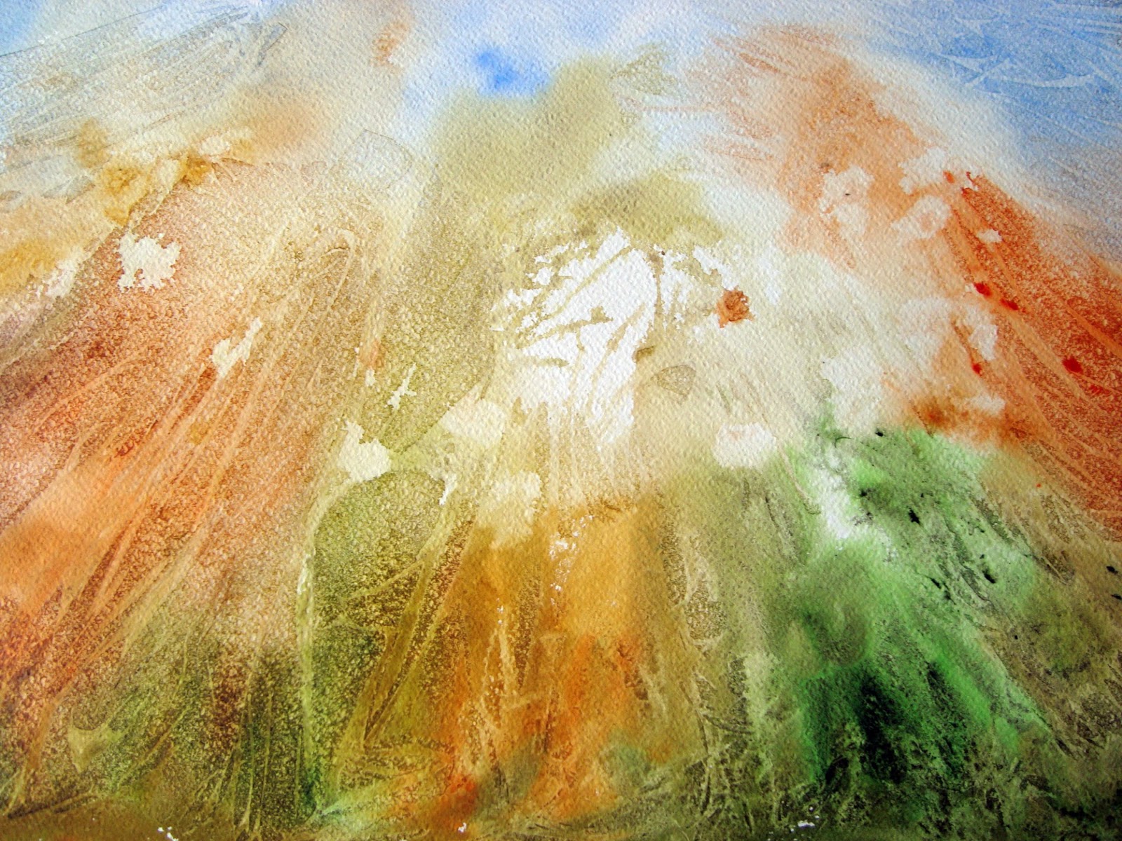 Watercolour Florals Corn Field