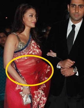 Pregnant Belly Photos of Aishwarya Rai | Aishwarya Rai Baby Bump Photos
