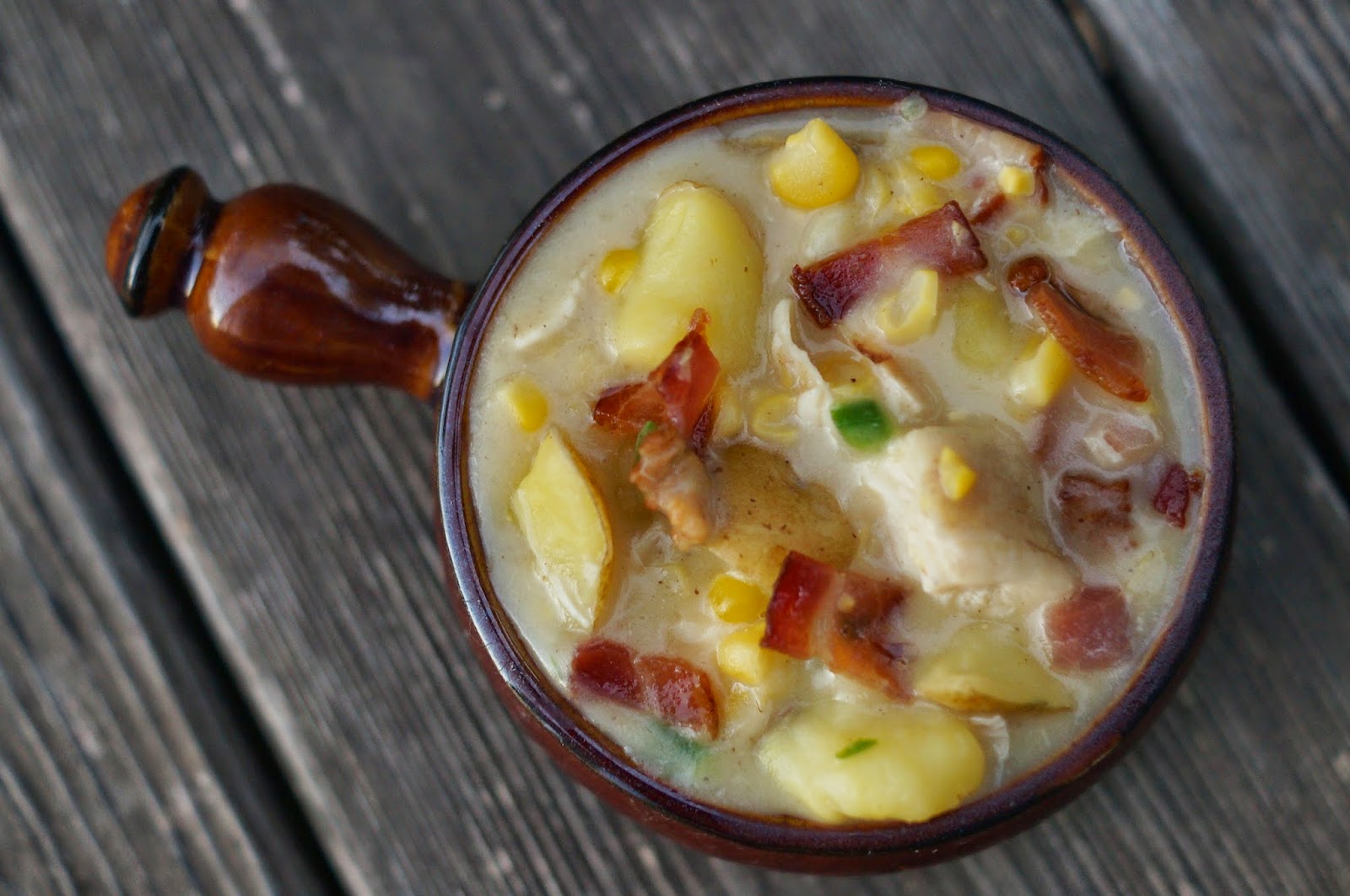 In the Kitchen with Jenny Chicken, Corn and Potato Chowder