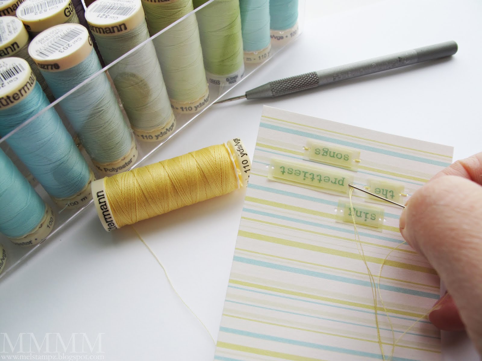 Mel Stampz How to make a refillable notebook from a gatefold card