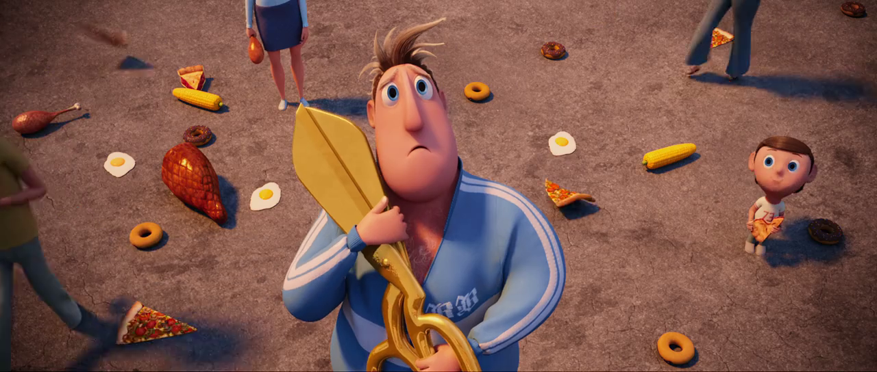 nomnomMovies Cheeseburger rain from Cloudy with a chance of meatballs