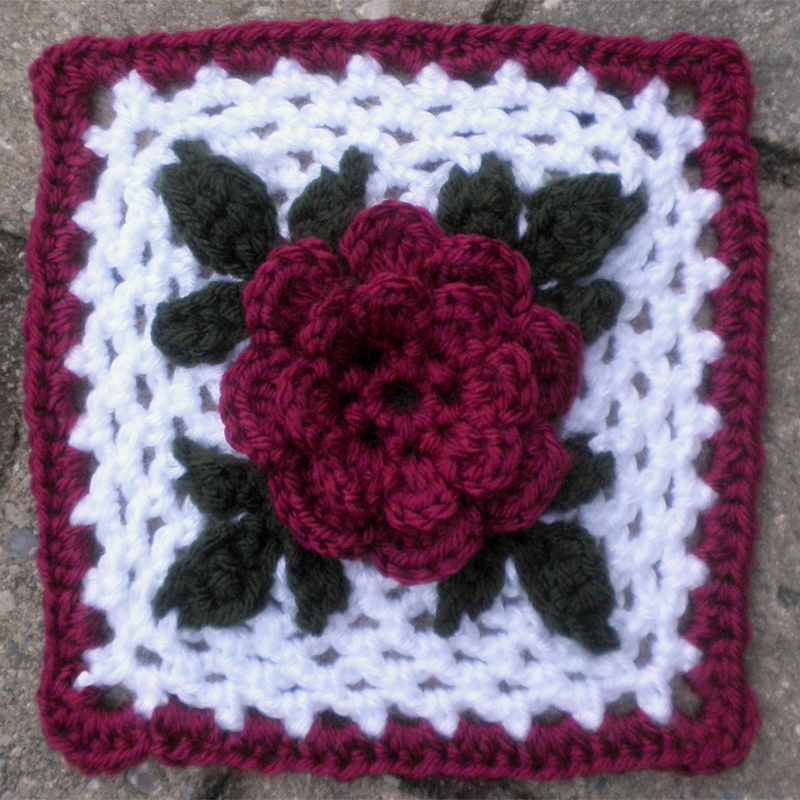minding my own stitches: FO: Irish Rose Square for SIBOL