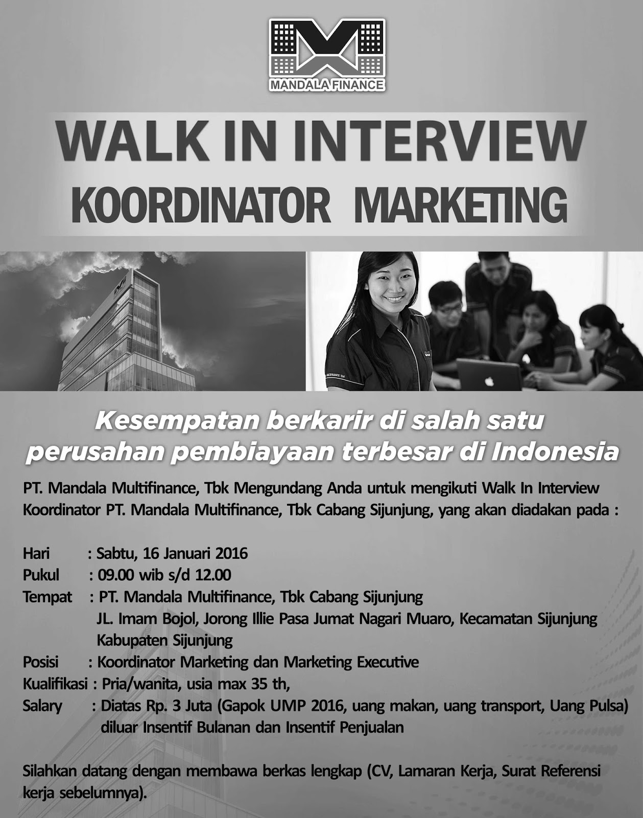 Pt Mandala Multifinance Tbk Regional Sumatera Barat Dan Pekanbaru 2016