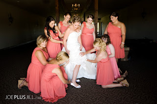 Aleah and her maids at Hidden Meadows Aleah surrounded by her bridesmaids at Hidden Meadows