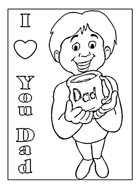 Happy Father's Day Coloring Pages title=