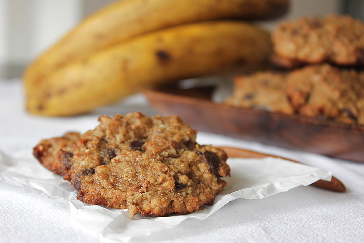 banan cookies med chokolade banan cookies med chokolade