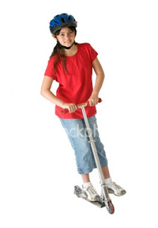 girl on a scooter
