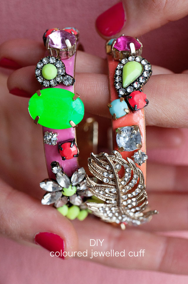 DIY jewelled cuff Lotts and Lots Making the everyday beautiful