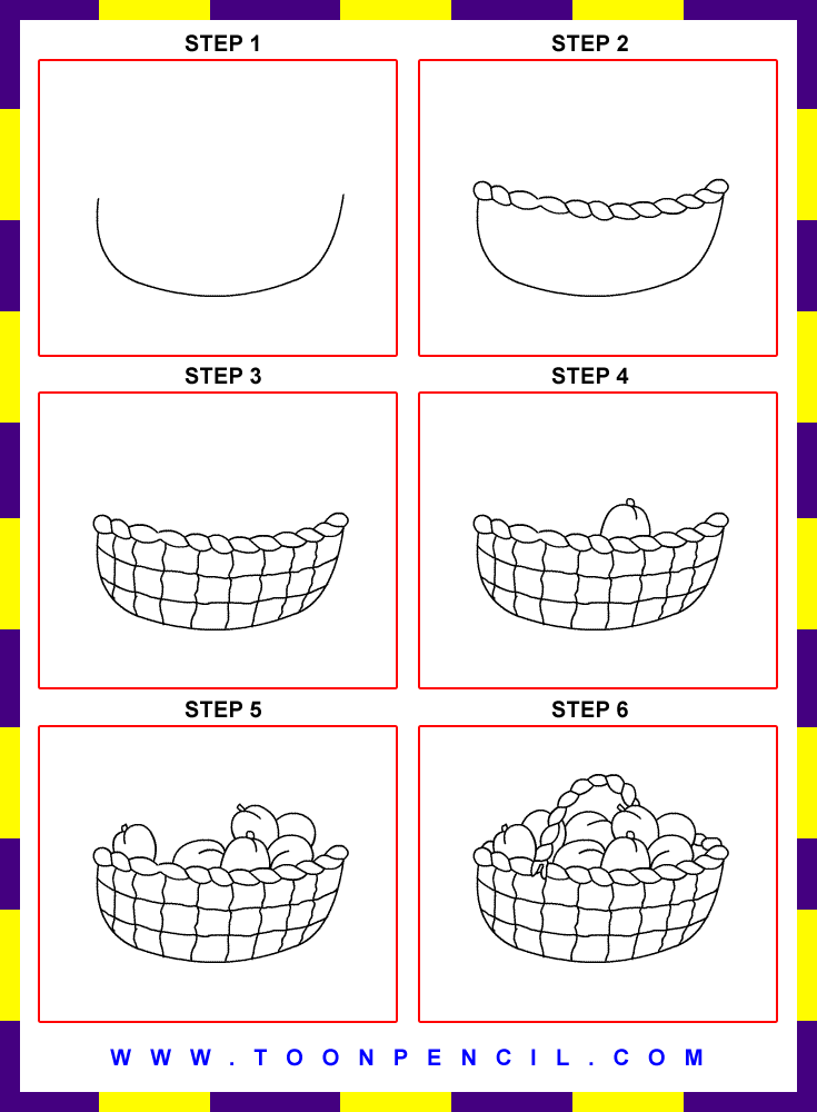 basket step by drawing sheets added 712x720 how