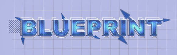 Blueprint Text Effect Blueprint Text Effect