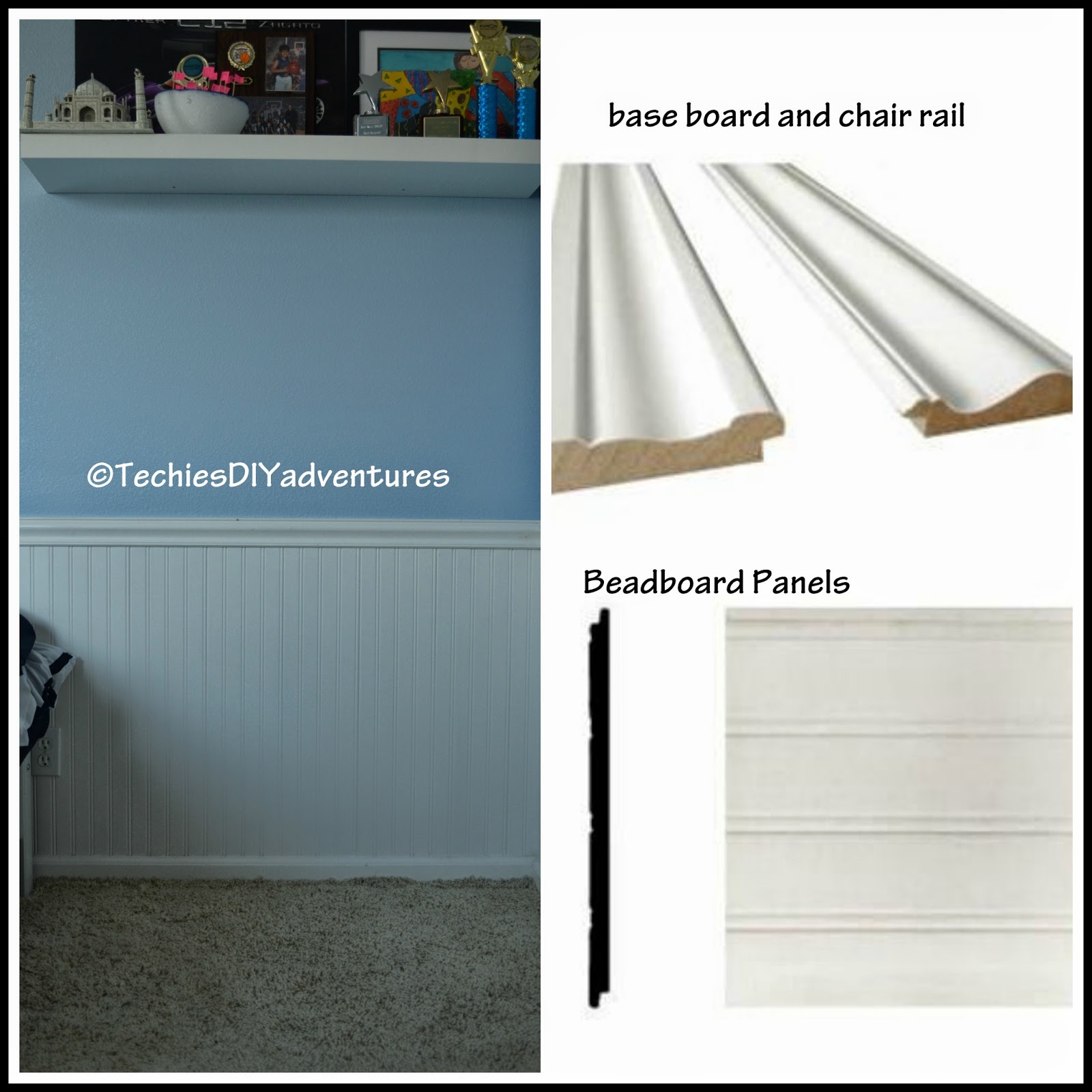 Beadboard wainscotting - Techie's DIY Adventures