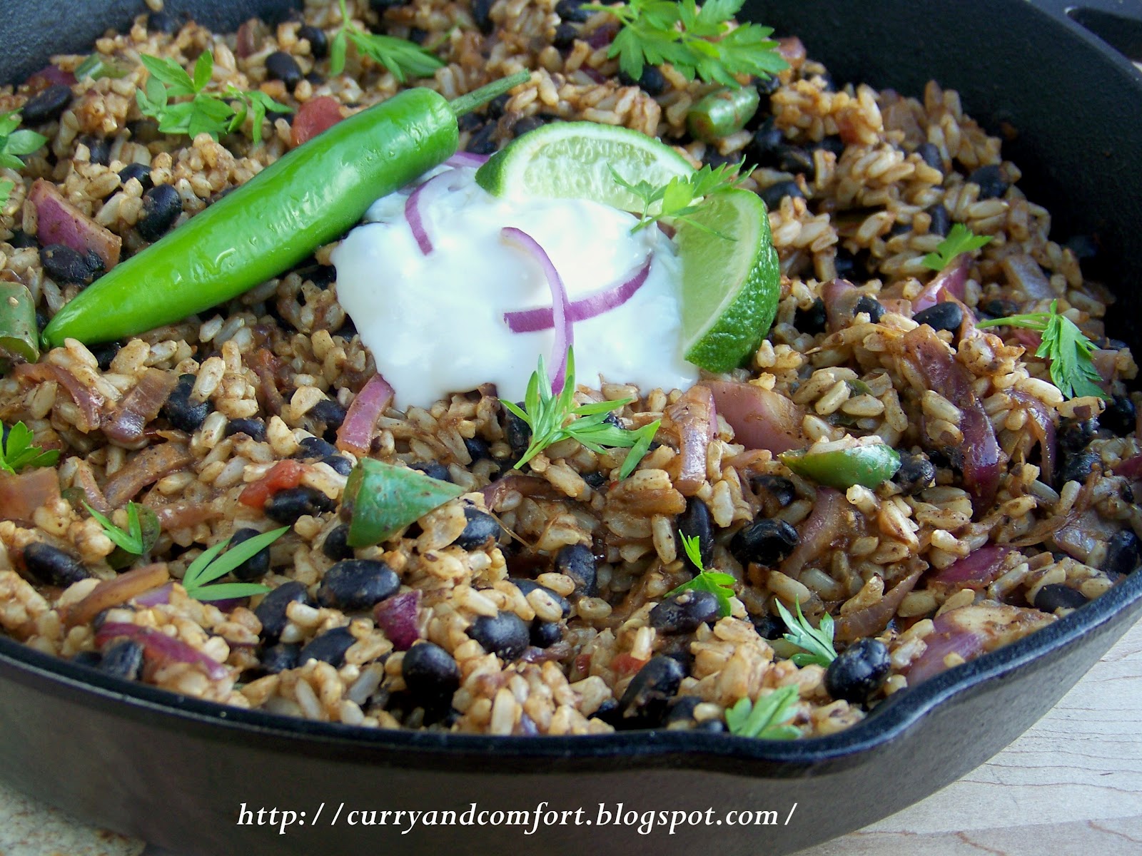 Kitchen Simmer Black Beans and Brown Rice