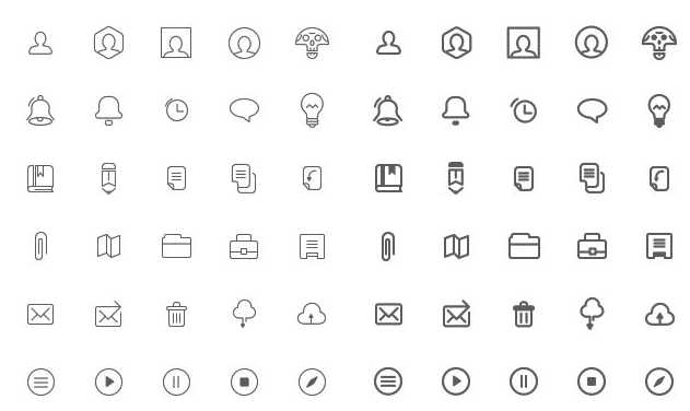 Free Wireframe Icons PSD Free Wireframe Icons PSD