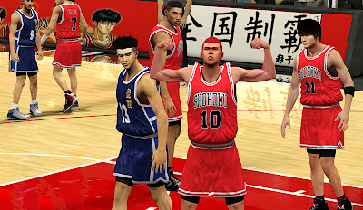 Slamdunk 2K13 Mod - Akagi, Fukuda, Sakuragi, Rukawa