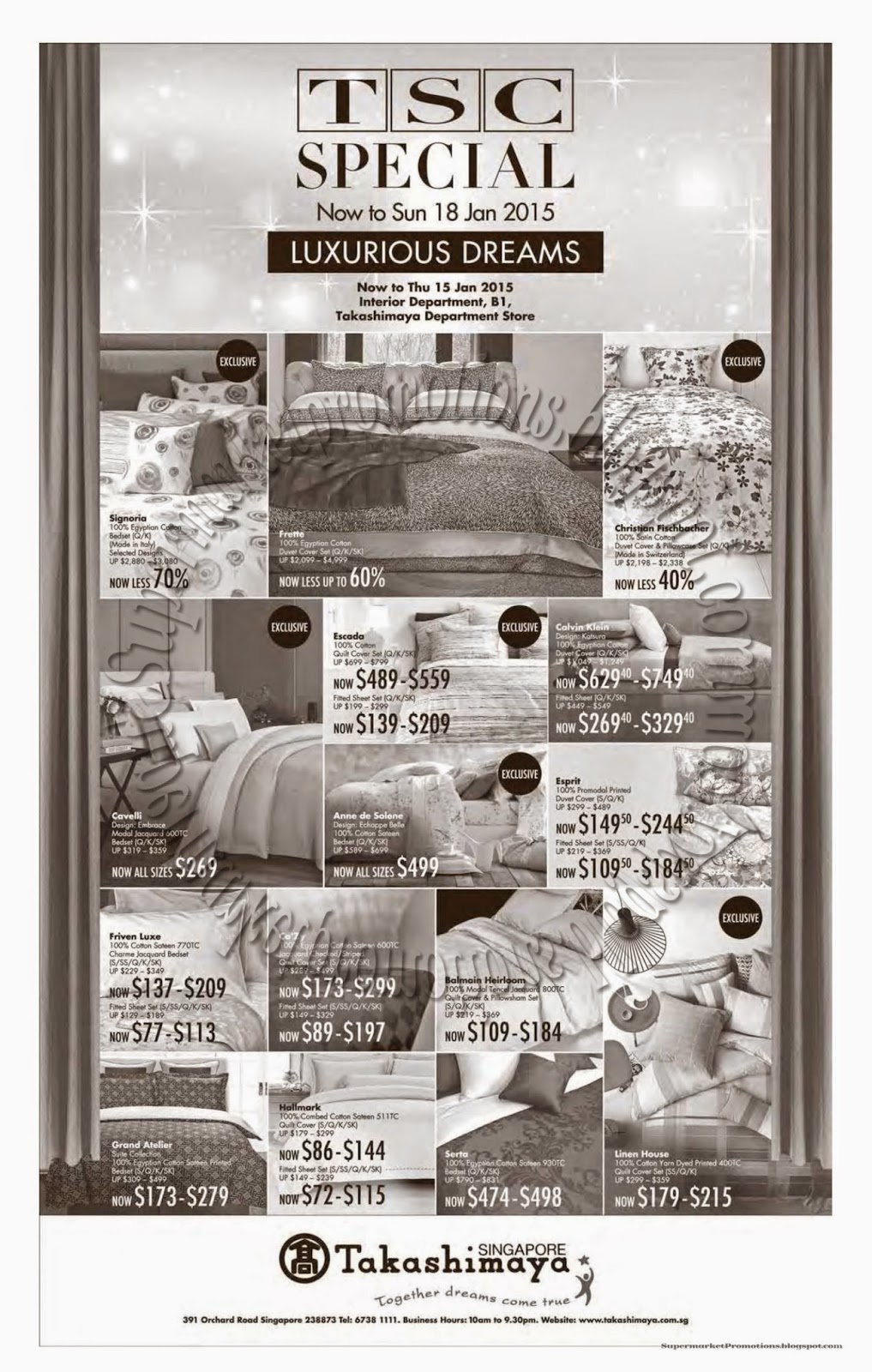 Takashimaya TSC Special Luxurious Dreams 01 January 2015 Supermarket