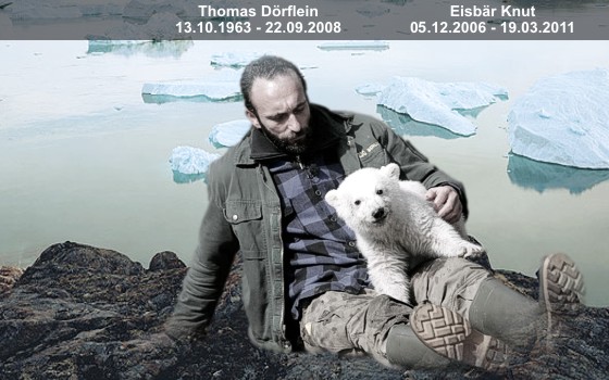 Ziehvater Tom Dörflein mit Knut Ziehvater Tom Dörflein mit Knut