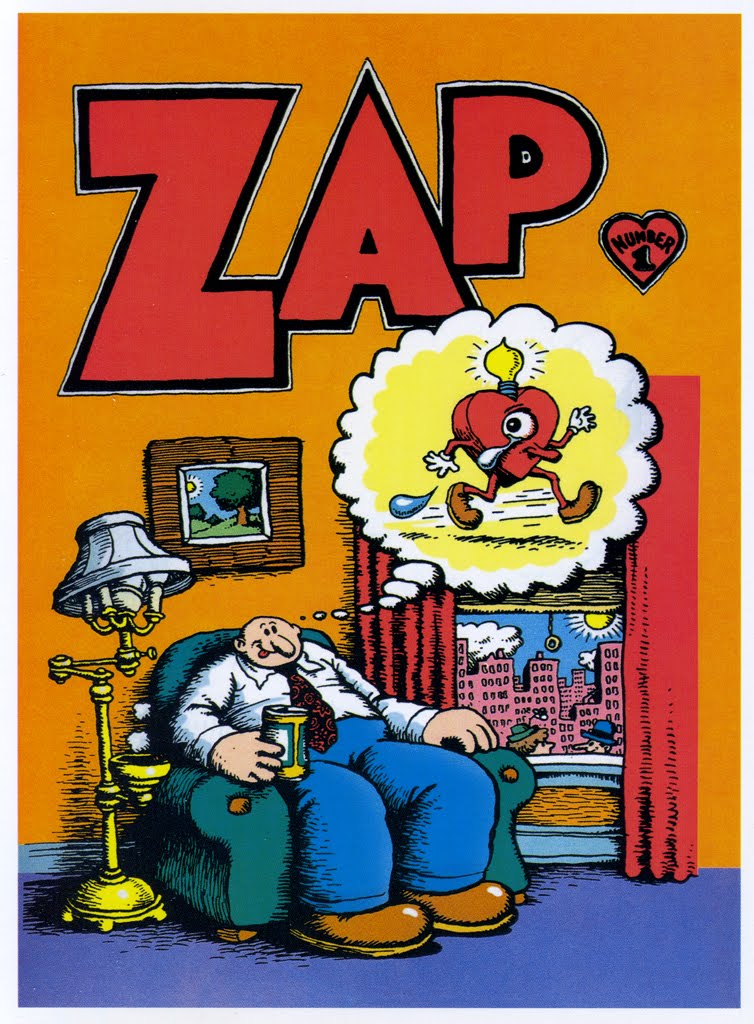 Keep On Truckin' Apparel Zap Comic Book Cover by R. Crumb inspires Heart Theme Valentine TShirts