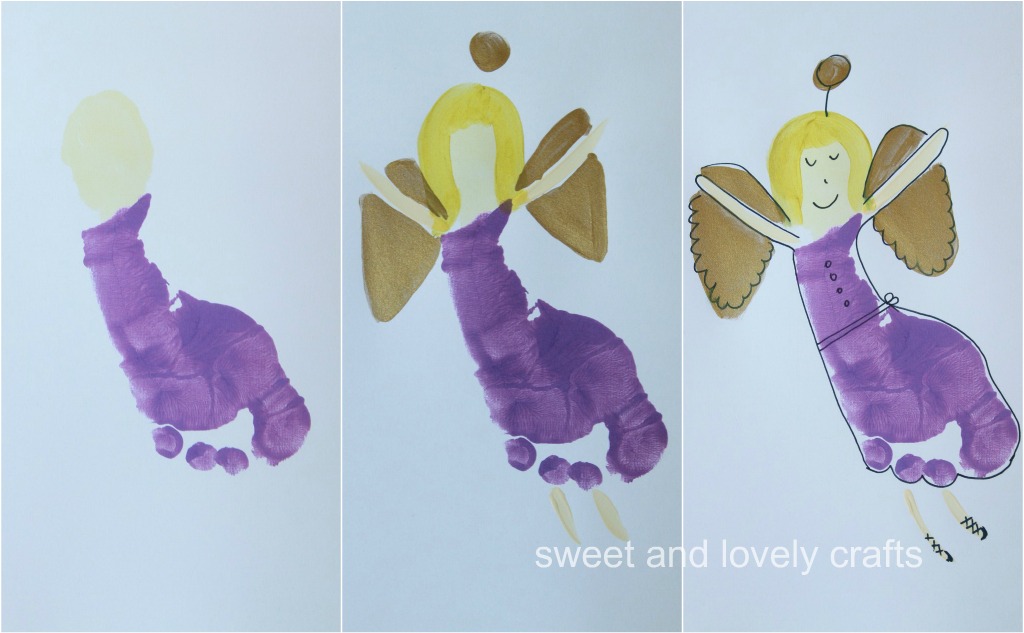 sweet and lovely crafts footprint angels