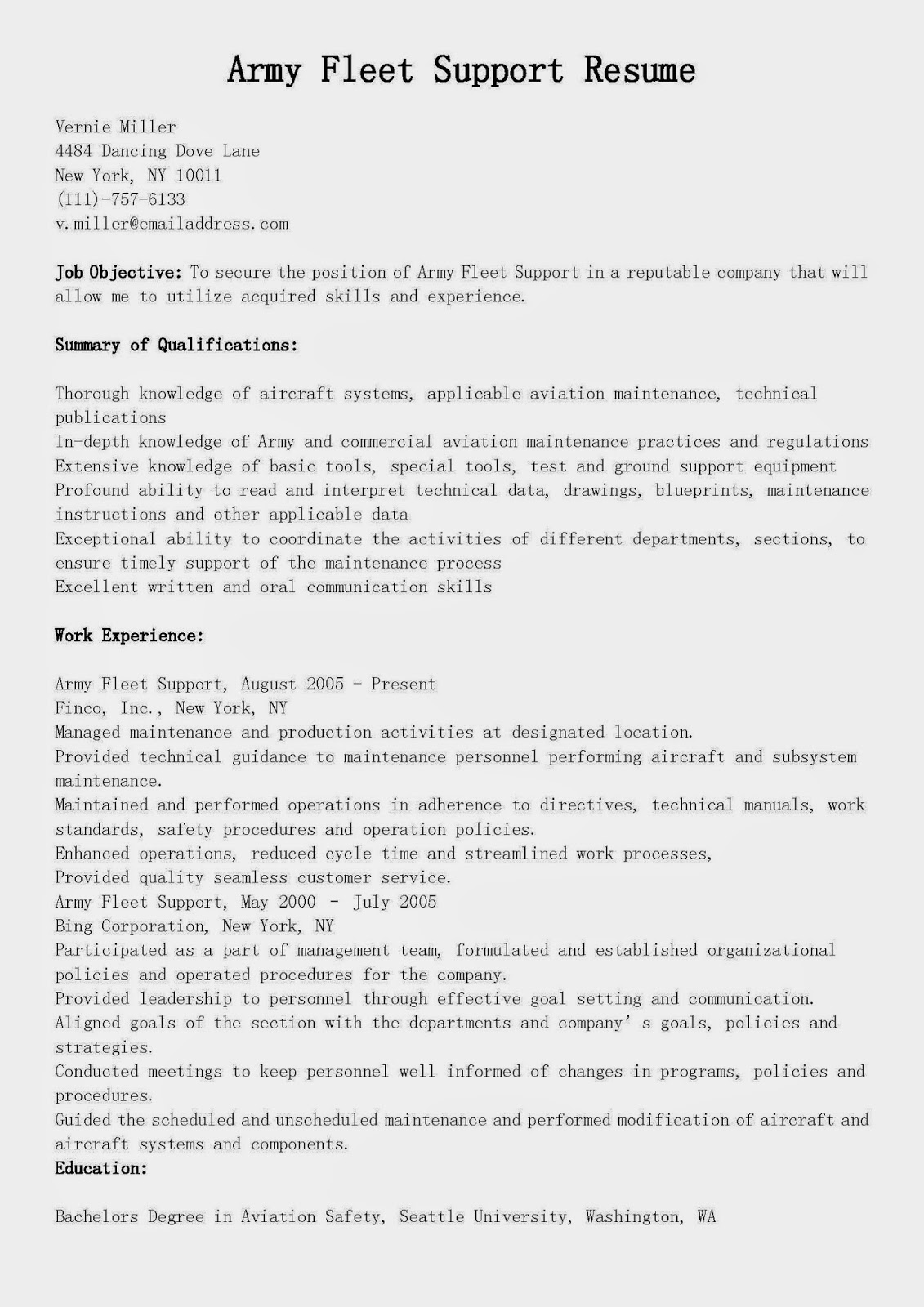 Army Fleet Support Sle Resume resume sles army fleet support resume sle Army Fleet Support Sle Resume resume sles army fleet support resume sle