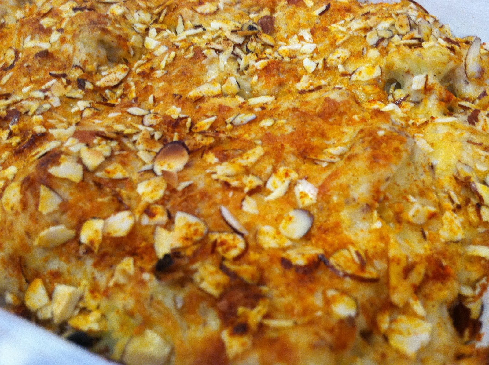 Cauliflower Gratin with Manchego and Almond Sauce