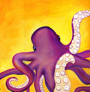 Colorful octopus art