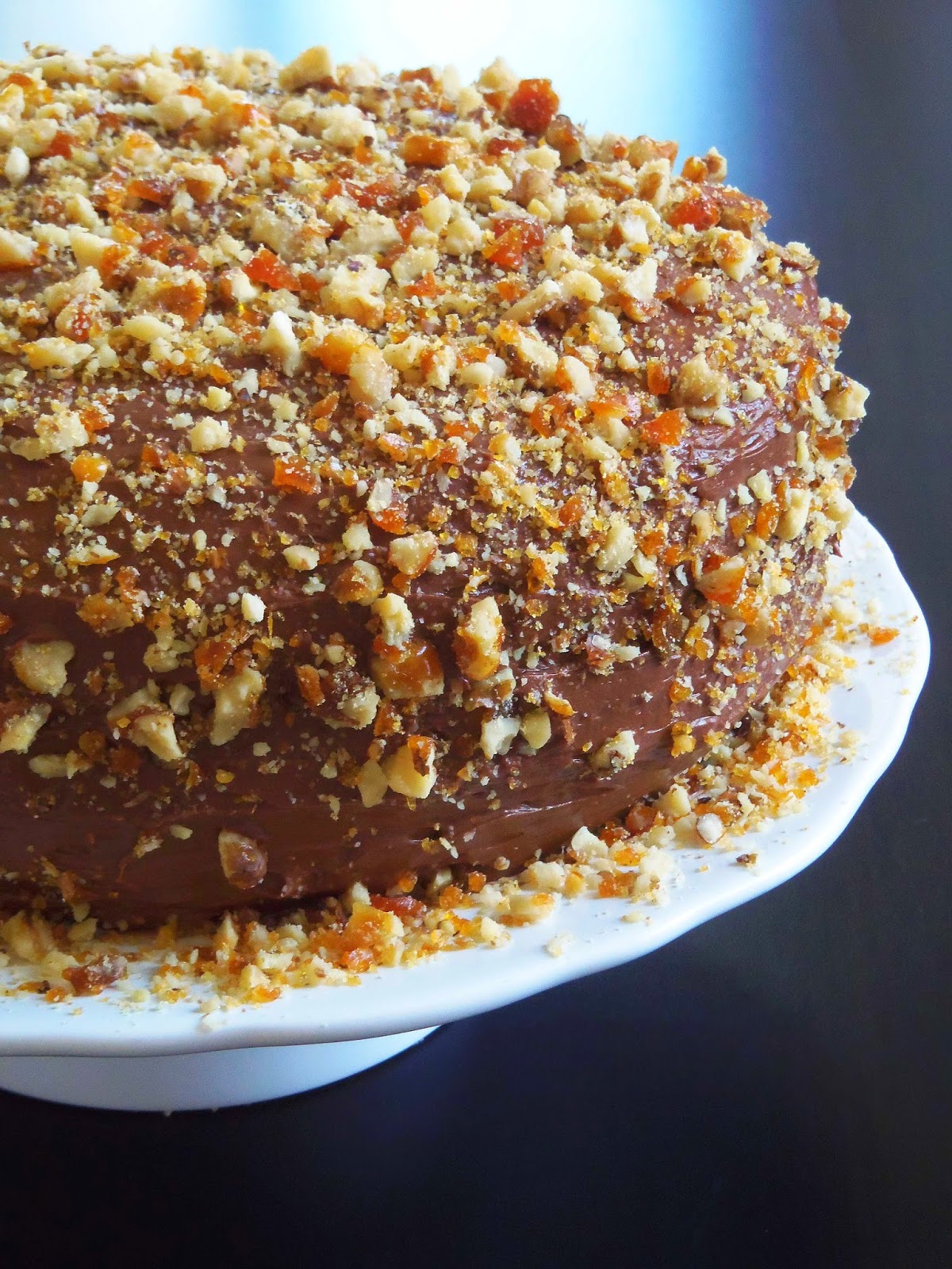 Simply Romanesco Chocolate Cake with Walnut Brittle