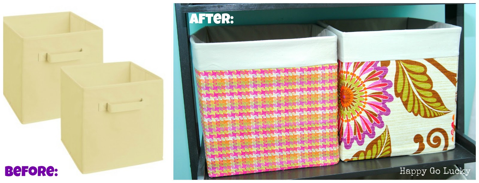 HGTV Fabric Covered Bins HappyGoLucky