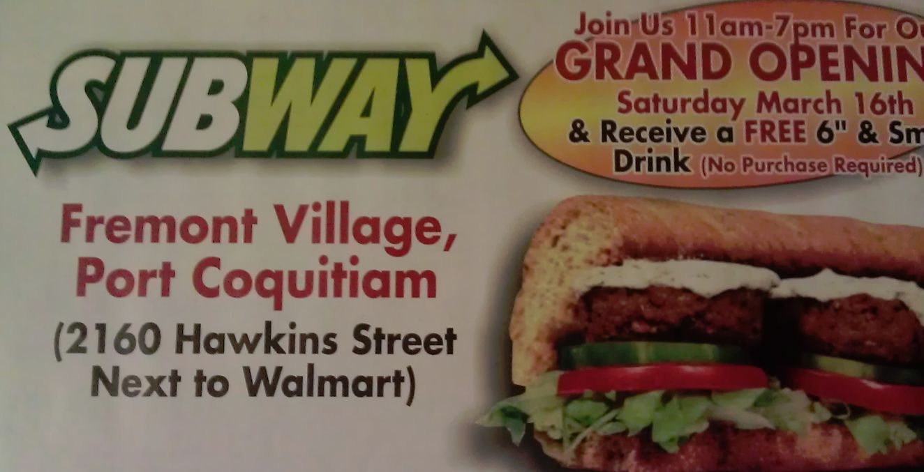 Subway coupons march 2019