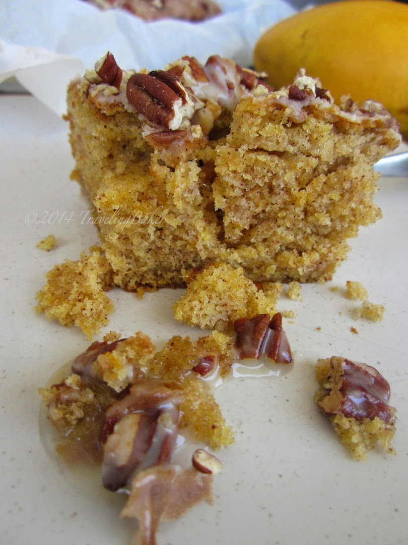 mango cake con glassa agli agrumi