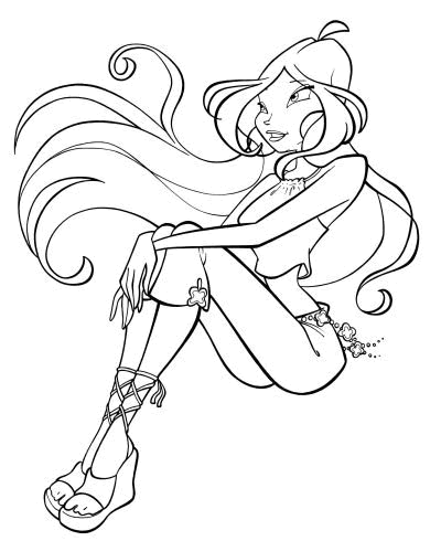 Winx Club Coloring Pages on Winx Club Coloring Pages To Girls