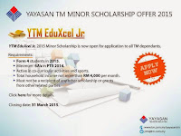 Yayasan Telekom Malaysia Scholarship Offer: TM EduXcel Jr. 2015 Yayasan Telekom Malaysia Scholarship Offer: TM EduXcel Jr. 2015