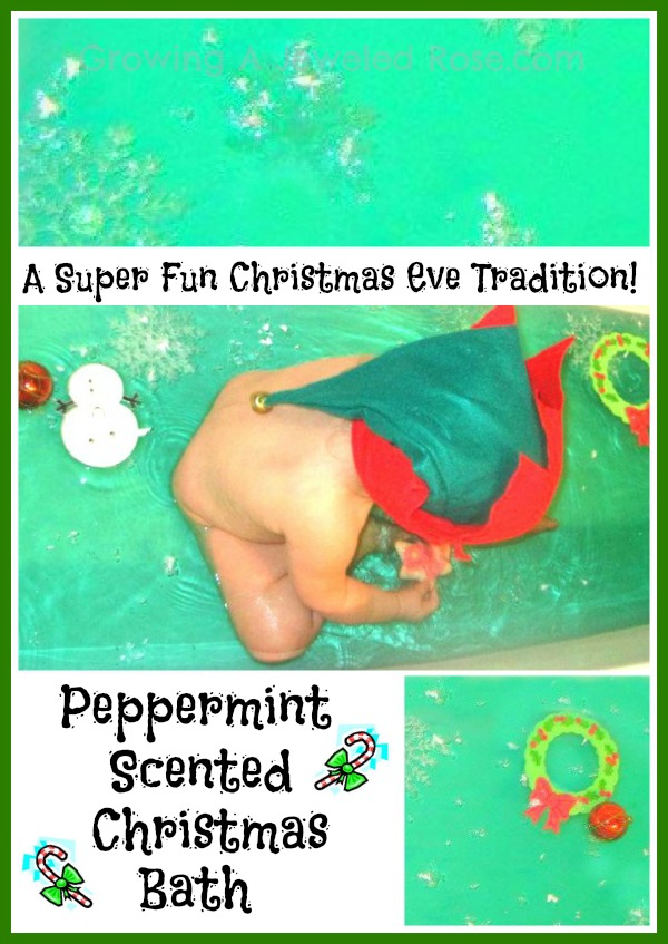 Christmas activities for kids- themed Christmas bath