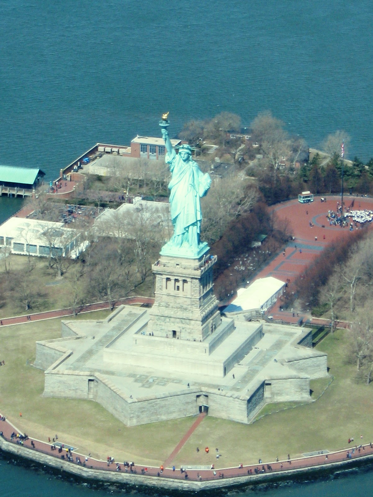 The Hawk's View Statue of Liberty, New York Harbor USA