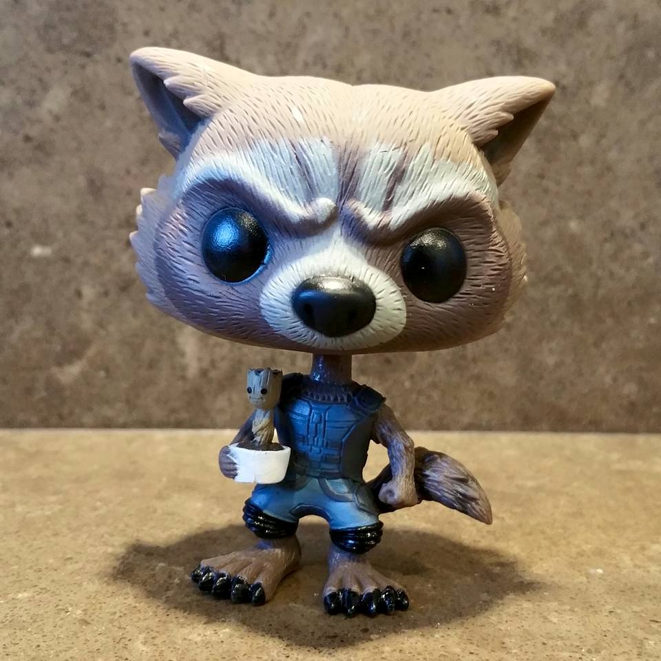 rocket and potted groot funko pop