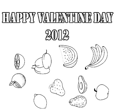 Coloring Pages Of Fruit Valentine 2012 | Team colors