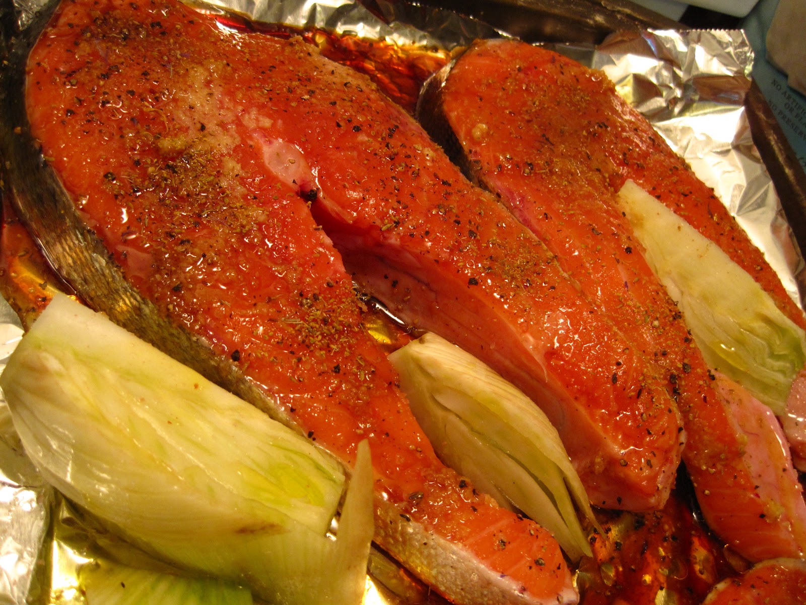 Fennel Pollen Salmon and Roasted Fennel Bulbs