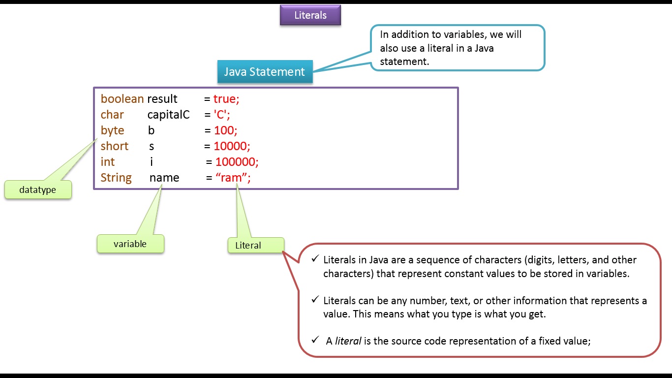 Java Tutorial : Literals in Java.