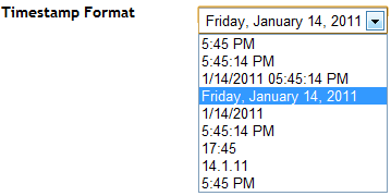 timestamp-format timestamp-format