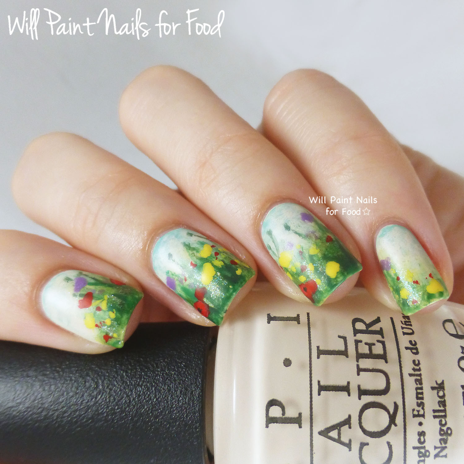 Summer wildflowers nail art