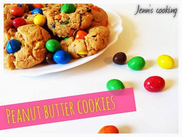 Jenn's cooking: Cookies au Beurre de Cacahuète et m&m's